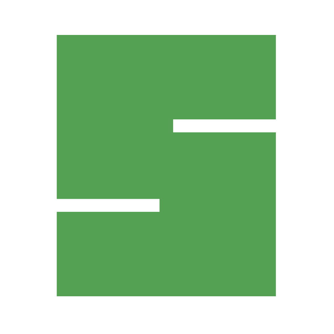Logo smart12 | 12 Themen um Brücken zu bauen - ein grünes S in einer kantigen Schriftart
