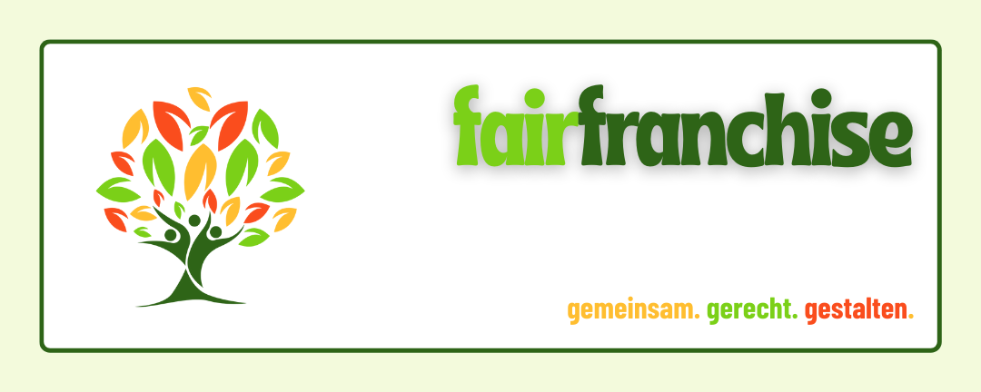 Banner: fair-franchise - gemeinsam. gerecht. gestalten.