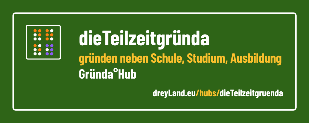 Banner: die Teilzeitgründa - gründen neben Beruf und Ruhestand