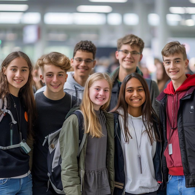 Foto: junge Gründa° auf einem Messebesuch