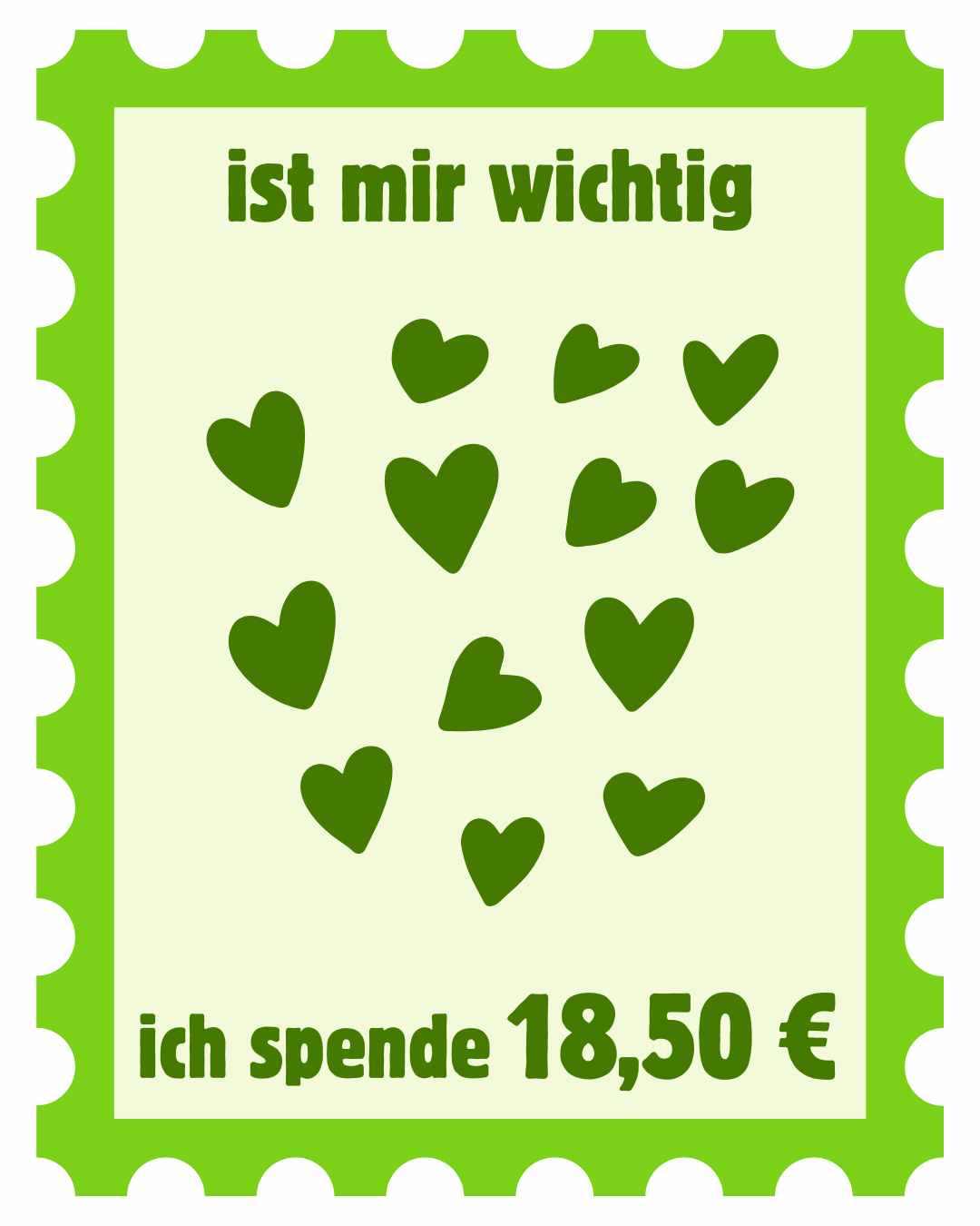 ist mir wichtig - ich spende 18,50 Euro
