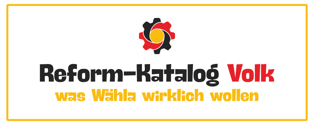 Banner: Reform-Katalog Volk - was Wähla wirklich wollen