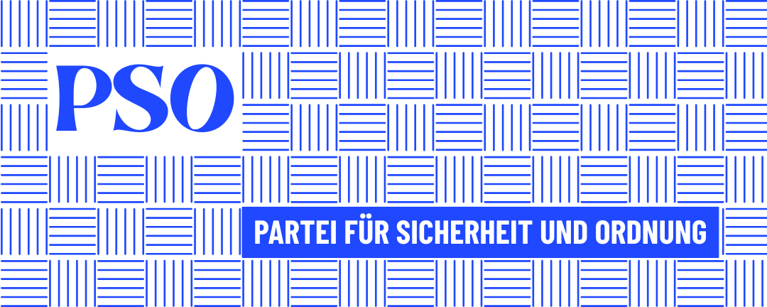 Banner: PSO - Partei für Sicherheit und Ordnung